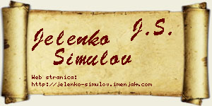 Jelenko Simulov vizit kartica